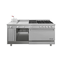 Estufa universal estándar con 4 quemadores horno asador plancha freidora y gratinador