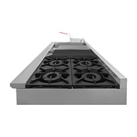 Estufa universal estándar con 4 quemadores horno asador plancha freidora y gratinador