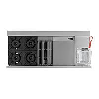 Estufa universal con 4 quemadores horno asador plancha doble freidora y gratinador