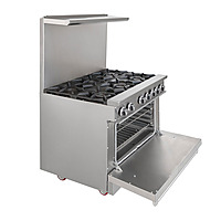 Estufa con horno gas LP 6 quemadores respaldo bajo GES-060-000 marca DRAGO
