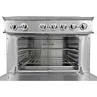 Estufa con horno gas LP 6 quemadores respaldo bajo GES-060-000 marca DRAGO