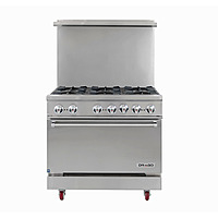 Estufa con horno gas LP 6 quemadores respaldo bajo GES-060-000 marca DRAGO