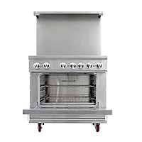 Estufa con horno gas LP 6 quemadores respaldo bajo GES-060-000 marca DRAGO