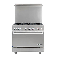 Estufa con horno gas LP 6 quemadores respaldo alto GES-060-010 marca DRAGO