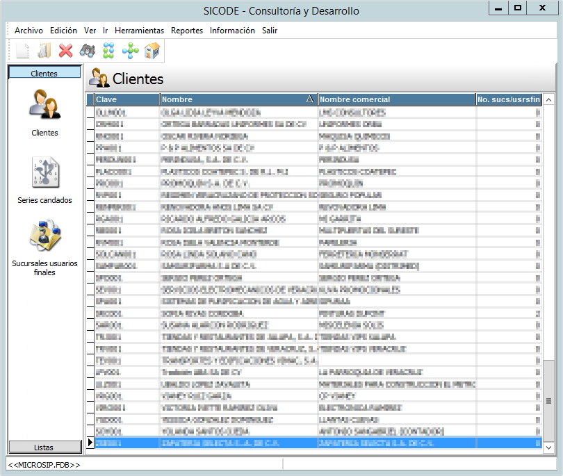 Gestión base instalada Microsip Gestión base instalada Microsip