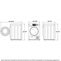 GE® GFD14ESSNWW ENERGY STAR® 24" 4.3 Cu.Ft. Front Load Vented Electric Dryer with Stainless Steel Basket