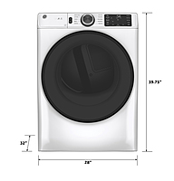 GE® GFD55ESSNWW ENERGY STAR® 7.8 cu. ft. Capacity Smart Front Load Electric Dryer with Sanitize Cycle