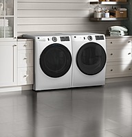 GE® GFD55ESSNWW ENERGY STAR® 7.8 cu. ft. Capacity Smart Front Load Electric Dryer with Sanitize Cycle