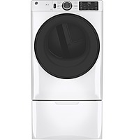 GE® GFD55GSSNWW ENERGY STAR® 7.8 cu. ft. Capacity Smart Front Load Gas Dryer with Sanitize Cycle