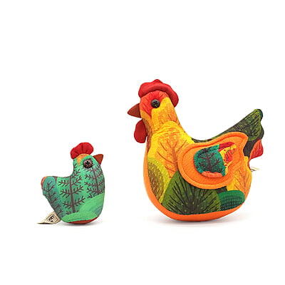 Gà Sung Túc Con - Thủ Công Nhồi Bông, Vải Cotton