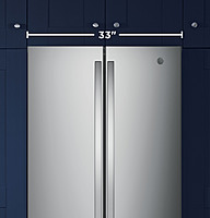 GE® GNE25JYKFS ENERGY STAR® 24.7 Cu. Ft. French-Door Refrigerator