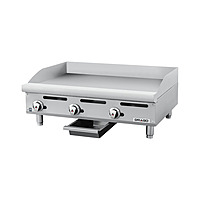 Plancha de 3 quemadores, placa de acero 1/2" de grosor, gas LP GPPL-03-00