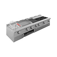 Estufa universal de mesa Slim 2 quemadores asador planca freidora y gratinador