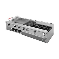 Estufa universal de mesa Slim 2 quemadores asador planca freidora y gratinador