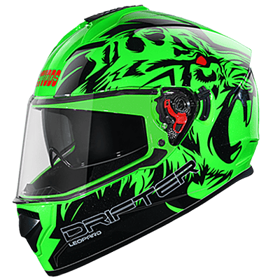 STUDDS DRIFTER D2 MATT GREEN N9 BLACK D/V (L) WITH SPOILER