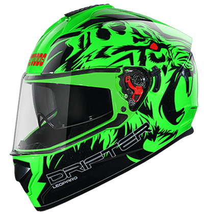 STUDDS DRIFTER D2 MATT GREEN N9 BLACK D/V (L) WITH SPOILER