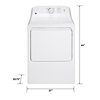 GE® GTX22EASKWW 6.2 cu. ft. Capacity Electric Dryer with Up To 120 ft. Venting and Shallow Depth​