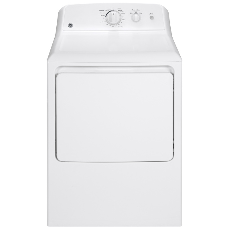 GE® GTX22GASKWW 6.2 cu. ft. Capacity Gas Dryer with Up To 120 ft. Venting and Shallow Depth​