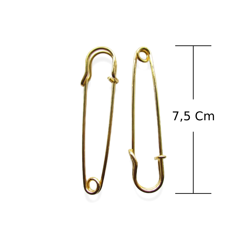 Gancho Para Falda 7.5Cm Dorado Paquete X 100 Unidades