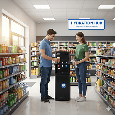 Atlantis Blaque Floor Standing Water Dispenser With Smart Push Buttons Atlantis Blaque Floor Standing Water Dispenser With Smart Push Buttons