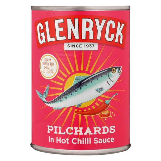 GLENRYCK PILCHARDS HOT CHILLI 12X400G GLENRYCK PILCHARDS HOT CHILLI 12X400G