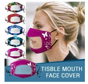 Mascarilla facial protectora, 1 unidad, ventana clara