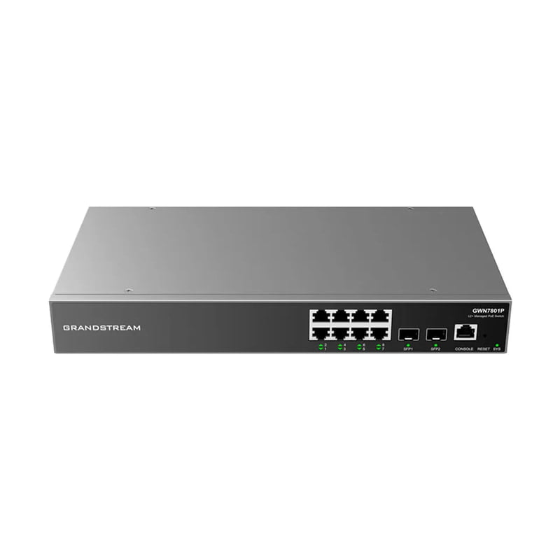 Grandstream Layer 2+ Managed Network Switch 8-Ports GWN7801P Grandstream Layer 2+ Managed Network Switch 8-Ports GWN7801P