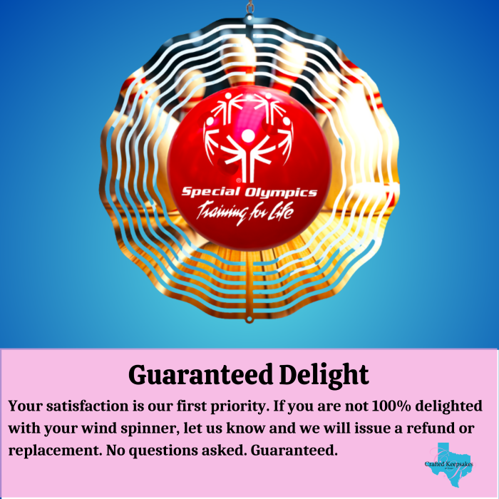 Tyler Rose Special Olympics Bowling Wind Spinner – 10" Customizable Outdoor Décor