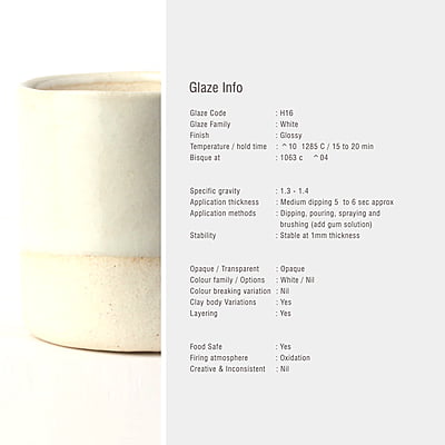 Sara High Fire Pearl White H16 Sara High Fire Pearl White H16