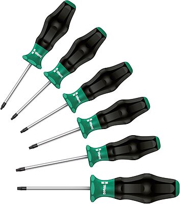WERA 05031554001, "Comfort"-1367/6-TORX® Screw Driver Set of 6 pcs