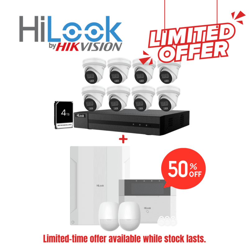 HiLook 6MP 8CH Kit(IPC-T361H)+Hybrid Alarm Kit HiLook 6MP 8CH Kit(IPC-T361H)+Hybrid Alarm Kit