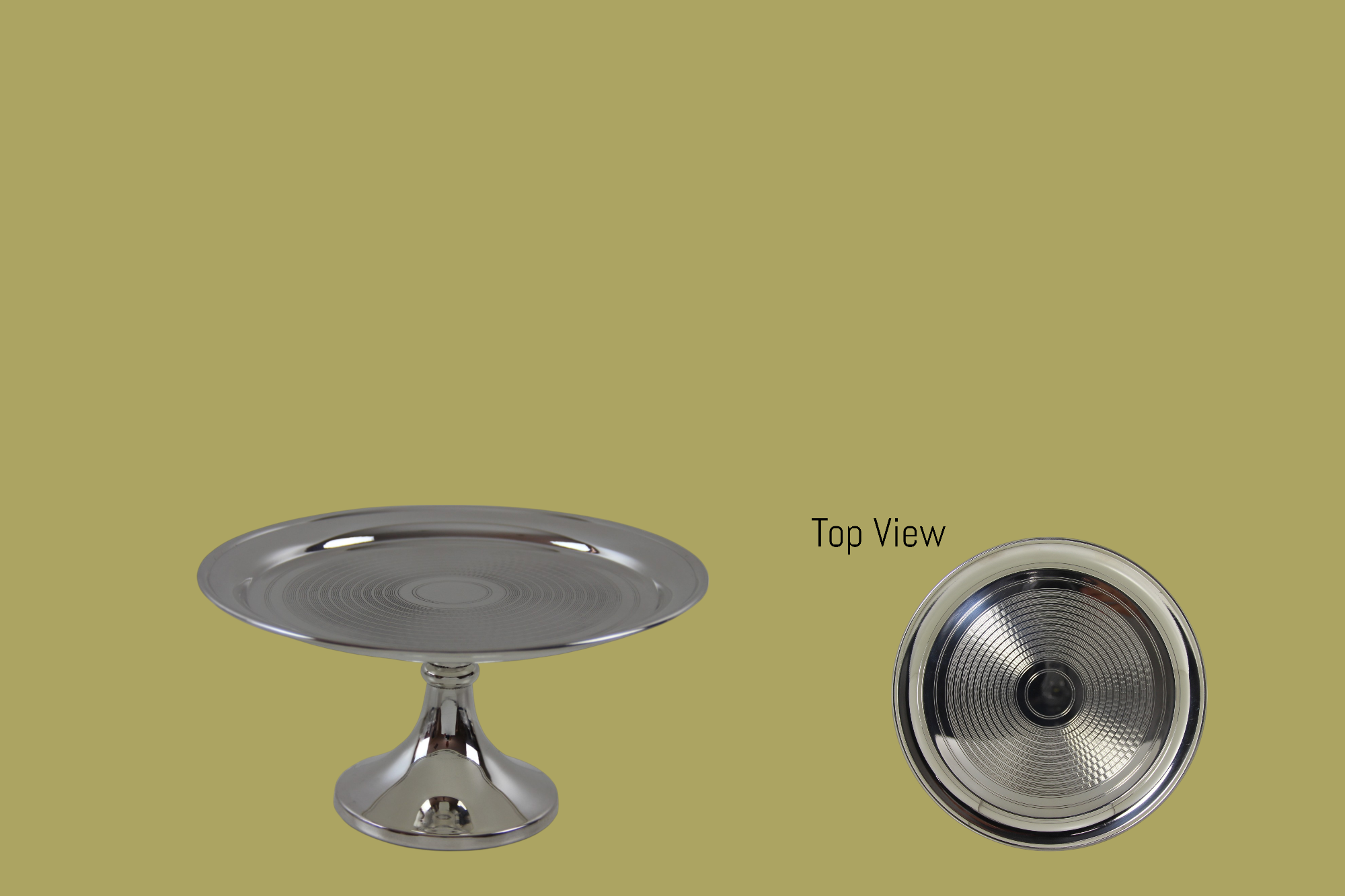 12" Engine Turned Tazza English Silver Plate. SKU #: HOT526.