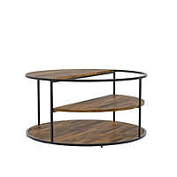 Diego Floor Shelf Coffee Table with Storage with Metal Diego Floor Shelf Coffee Table with Storage with Metal