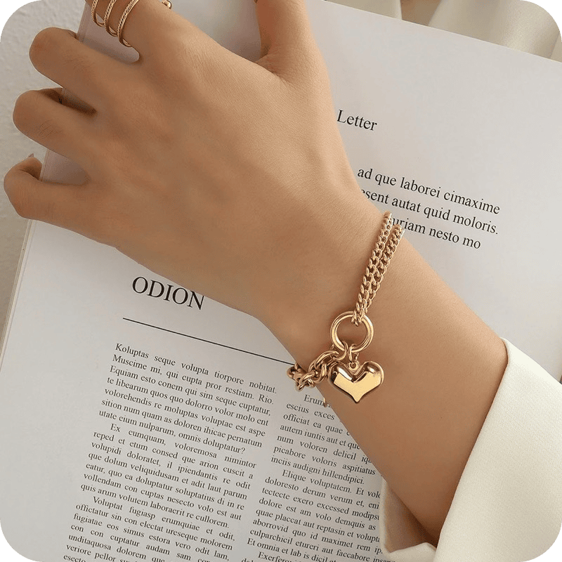 Heart Pendant Bracelet