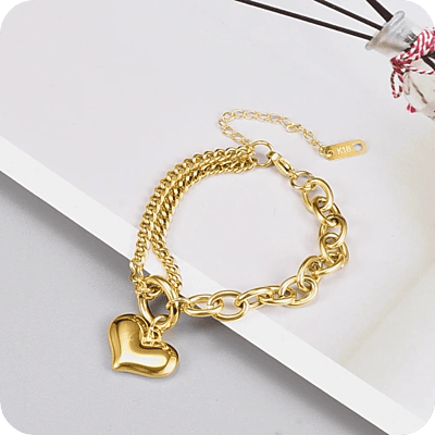 Heart Pendant Bracelet