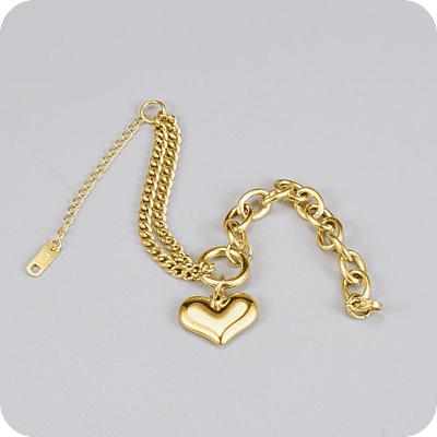 Heart Pendant Bracelet