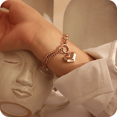 Heart Pendant Bracelet