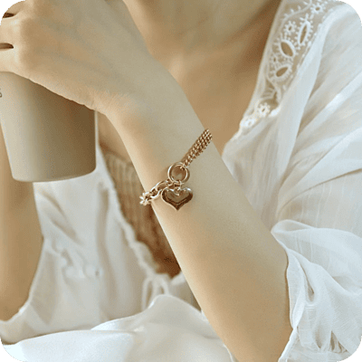 Heart Pendant Bracelet