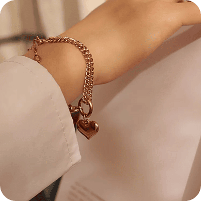 Heart Pendant Bracelet