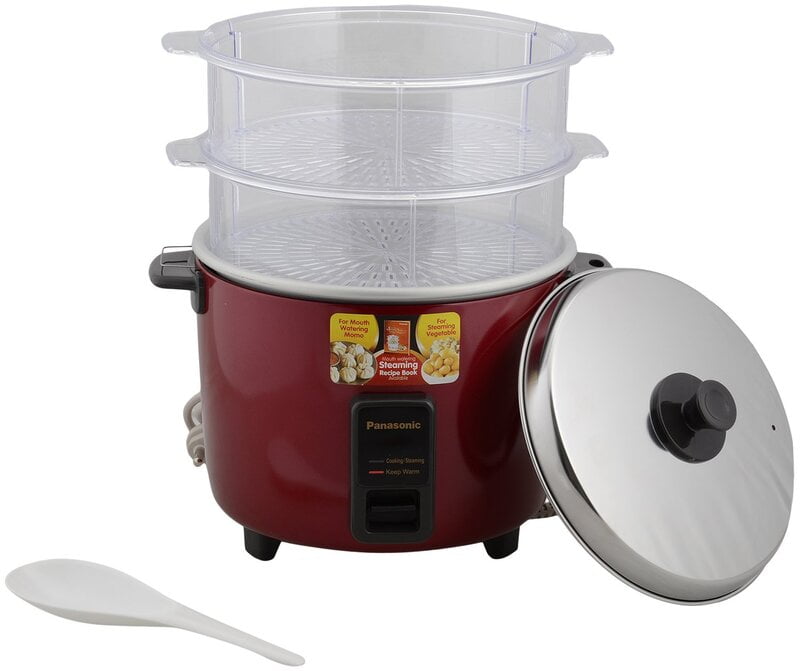 Panasonic Automatic Cooker-Warmer/Steamer/ Rice Cooker SR-WA22H (SS) Double Steam Basket 2.2Ltr Panasonic Automatic Cooker-Warmer/Steamer/ Rice Cooker SR-WA22H (SS) Double Steam Basket 2.2Ltr