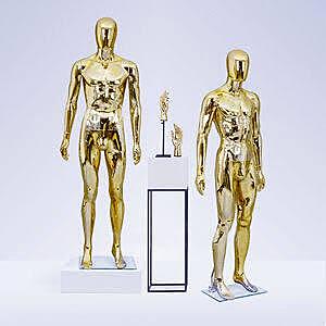 Chrome FRP Plastic Full Body Male Mannequin Chrome FRP Plastic Full Body Male Mannequin