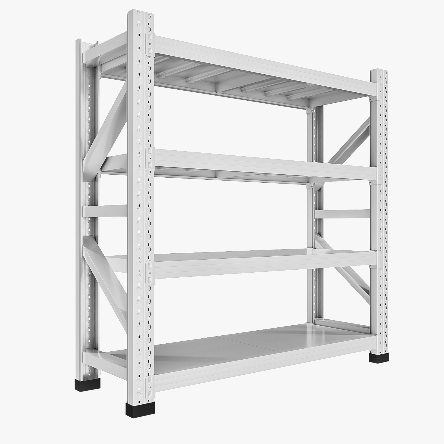 Elegant White Shelving 200x60x200