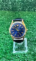 Vintage Roamer Rare 1970s Blue Dial Men's Wrist Watch