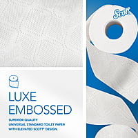 Scott Essential Standard Roll Bathroom Tissue for Business, Septic Safe, 2-Ply, White, 550 Sheets/Roll, 80/Case Scott Essential Standard Roll Bathroom Tissue for Business, Septic Safe, 2-Ply, White, 550 Sheets/Roll, 80/Case