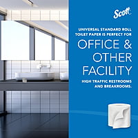 Scott Toilet Paper 100% Recycled, 2-Ply, 4.0" x 4.0", 473 Sheets/Roll - 80/Case Scott Toilet Paper 100% Recycled, 2-Ply, 4.0" x 4.0", 473 Sheets/Roll - 80/Case