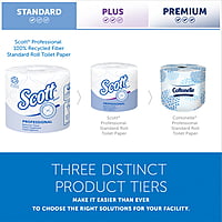 Scott Toilet Paper 100% Recycled, 2-Ply, 4.0" x 4.0", 473 Sheets/Roll - 80/Case Scott Toilet Paper 100% Recycled, 2-Ply, 4.0" x 4.0", 473 Sheets/Roll - 80/Case