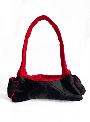 Colour Block Patchwork Satin Bag