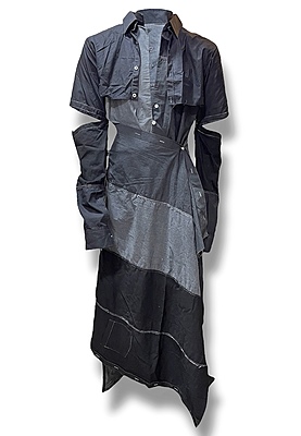 Panelled Pauldron Long Wrap Shirt Panelled Pauldron Long Wrap Shirt