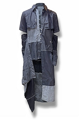 Panelled Pauldron Long Wrap Shirt Panelled Pauldron Long Wrap Shirt