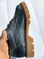 STABIFOOT 100% LEATHER BOYS SHOES  - UK STOCK SHOES - (BLUE-BLACK COLOUR)